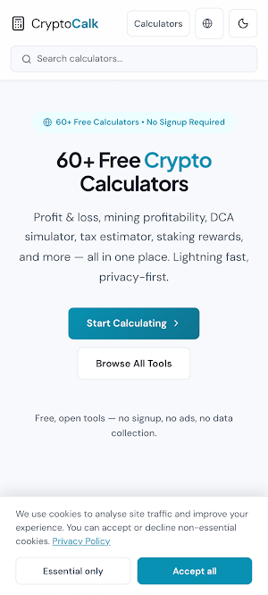 CryptoCalk: Crypto Calculator Screenshot 0