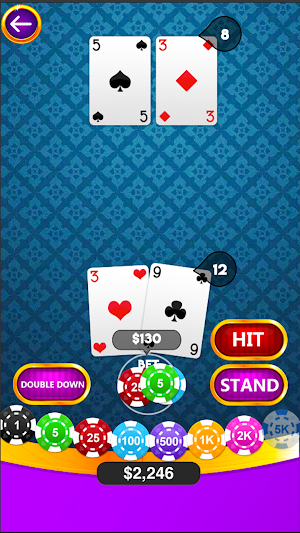 Blackjack 21 Cards Challenge Screenshot 3