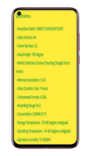 A9 Mini  camera v720 APP Guide Screenshot 0
