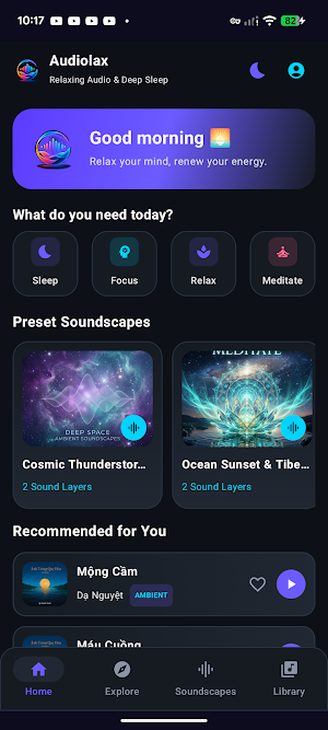 Audiolax: Relaxing Sounds Screenshot 0