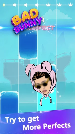 BAD BUNNY Piano Tiles Screenshot 2