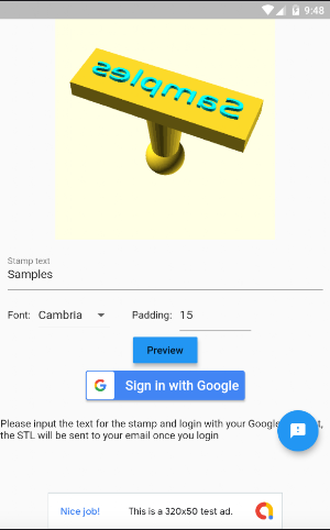 Stamp STL Maker Screenshot 1