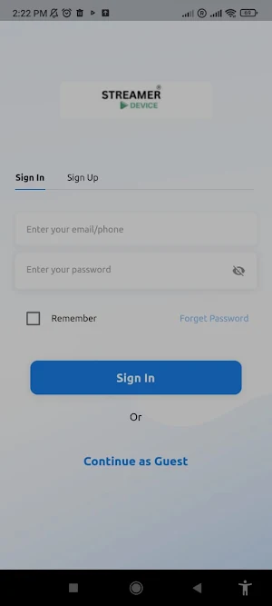 Streamer Device Screenshot 1