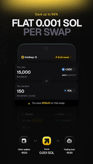 Aurus - Solana Trading Wallet Screenshot 1