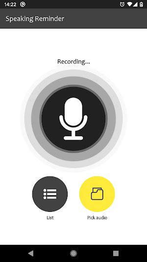 Speaking Reminder - Voice Reminder - Audio Screenshot 1