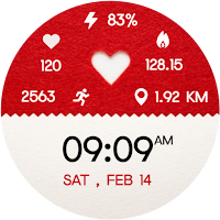 Love Heart Digital WearOSWatch