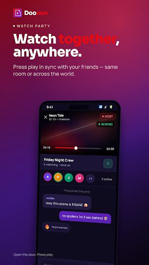 Dooram - Social Watch Party Screenshot 1