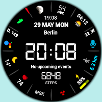 Retro LCD Black watch face