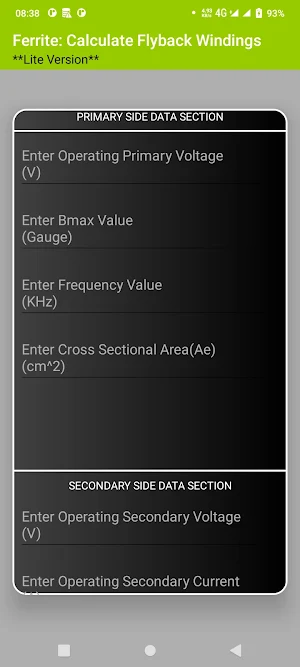 Ferrite Flyback Windings Screenshot 1
