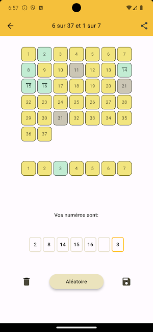 Numéros de loterie Screenshot 0