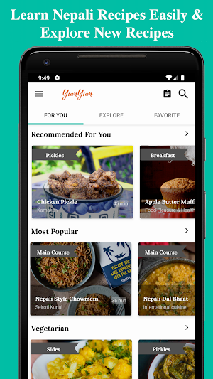 YumYum: Nepali Food Recipes & Videos Screenshot 2