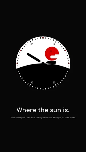 Minimal Watch Face: Red Sun Screenshot 1