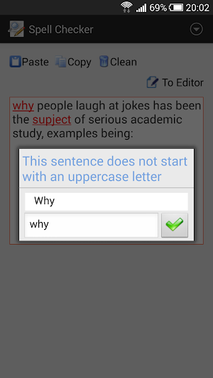 Spell checker Screenshot 2