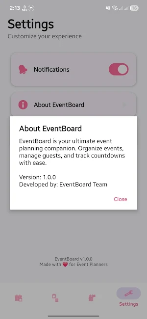 EventBoard Screenshot 1