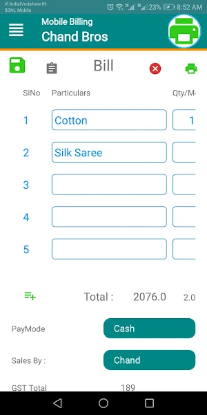 Mobile Billing Screenshot 1