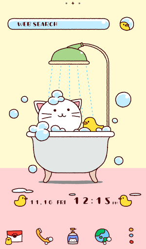 Cute Wallpaper Cat Bath Theme Screenshot 0