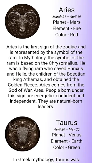 Zodiac Signs and Meaning Screenshot 1