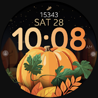 Pumpkin Steps fall watch face