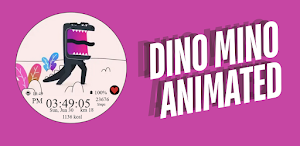 Animated Dino Mino Watch Face Screenshot 0