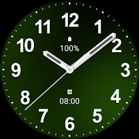 Casual Green Black Watch Face