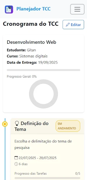 Planejador de TCC Screenshot 3