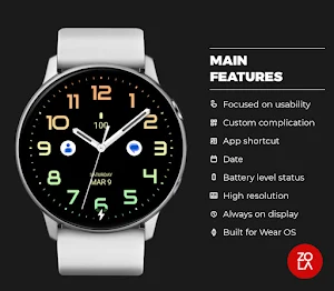 Orange Tosca Analog Watch Face Screenshot 1