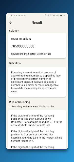 Rounding Calculator Screenshot 2