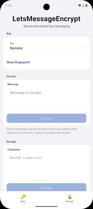 LetsMessageEncrypt Screenshot 3