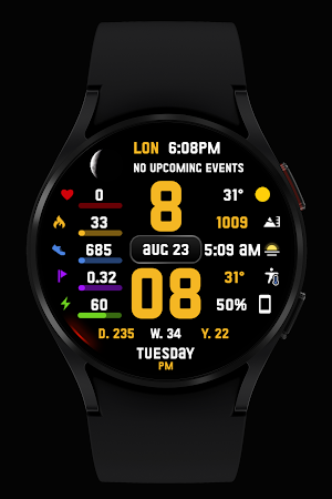 SuperInfo Watch Face Wear OS Screenshot 1