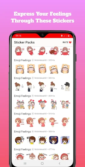 Emoji stickers feelings Screenshot 1