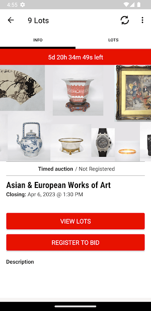 Scieppan Auctions and Gallery Screenshot 1