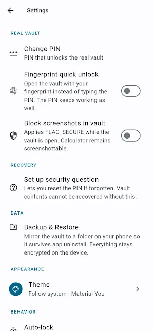 Calculator Vault: Hide Data Screenshot 3