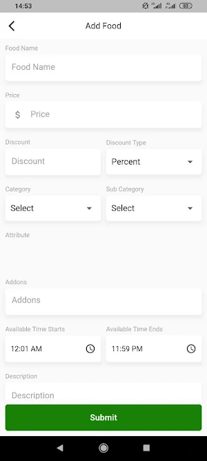 aFood - Vendor Screenshot 0