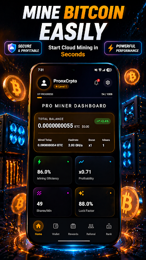 Pro Miner Bitcoin Miner Cloud Screenshot 0