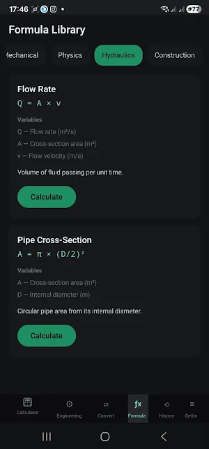 EngiCal Engineering Calculator Screenshot 3