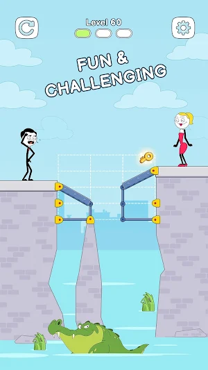 Bridge Stickman - Love Rescue Screenshot 1