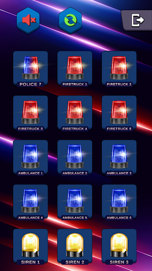 Police siren sound with strobe lights Screenshot 3