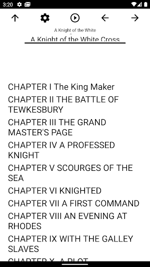 Book, A Knight of the White Cross Screenshot 0