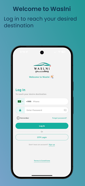 Waslni - Book Your Ride Easily Screenshot 0