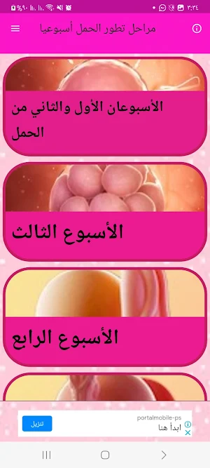 Stages of pregnancy Screenshot 0