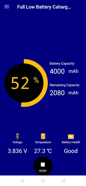 Full Low Battery Charge Alarm-Save Battery Life Screenshot 1