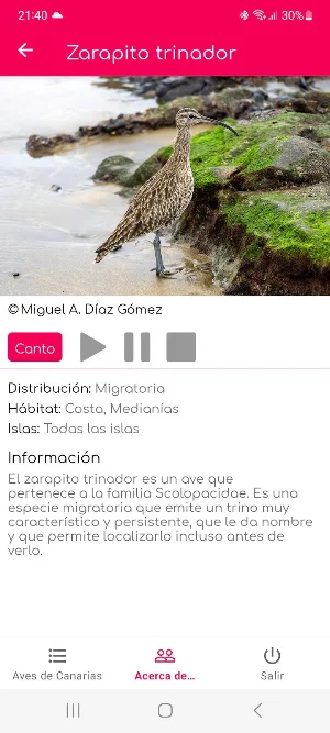 Aves de Canarias Screenshot 1