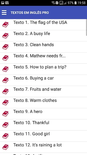 Textos em Inglês Pro Screenshot 0