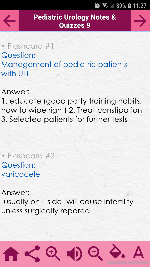 Pediatric urology: Exam Review Notes and Quizzes. Screenshot 2