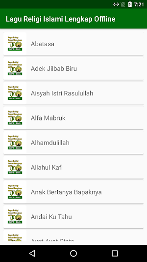 Lagu Religi Islami Offline + Lirik Screenshot 0