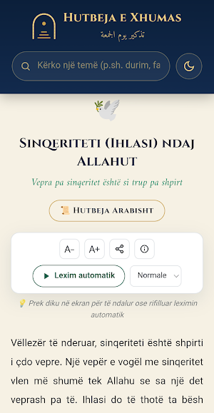 Hutbja e Xhumas Screenshot 0
