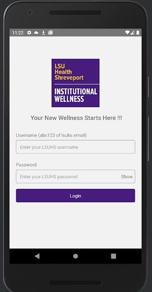 LSUHS Institutional Wellness Screenshot 0