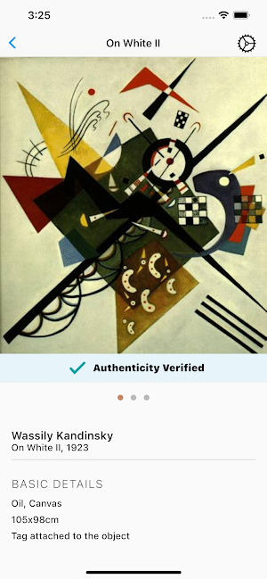 Arteia NFC Authentication Screenshot 2