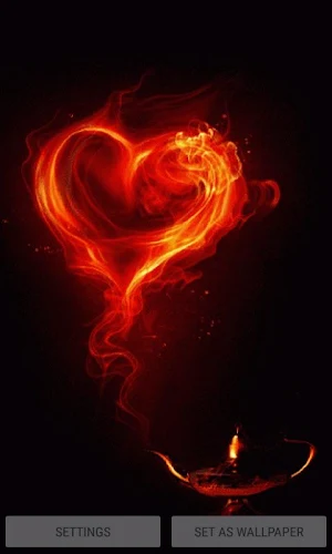 Smokey Red Heart LWP Screenshot 0