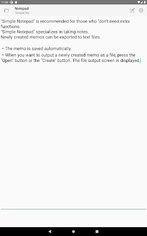 Simple Notepad Screenshot 1